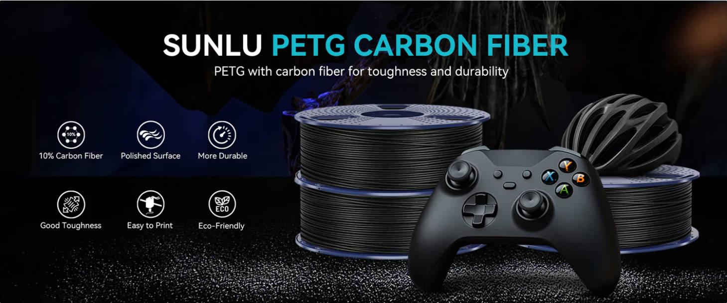 PETG-CF(PETG Carbon Fiber) SUNLU 3D Printer Filament 1KG