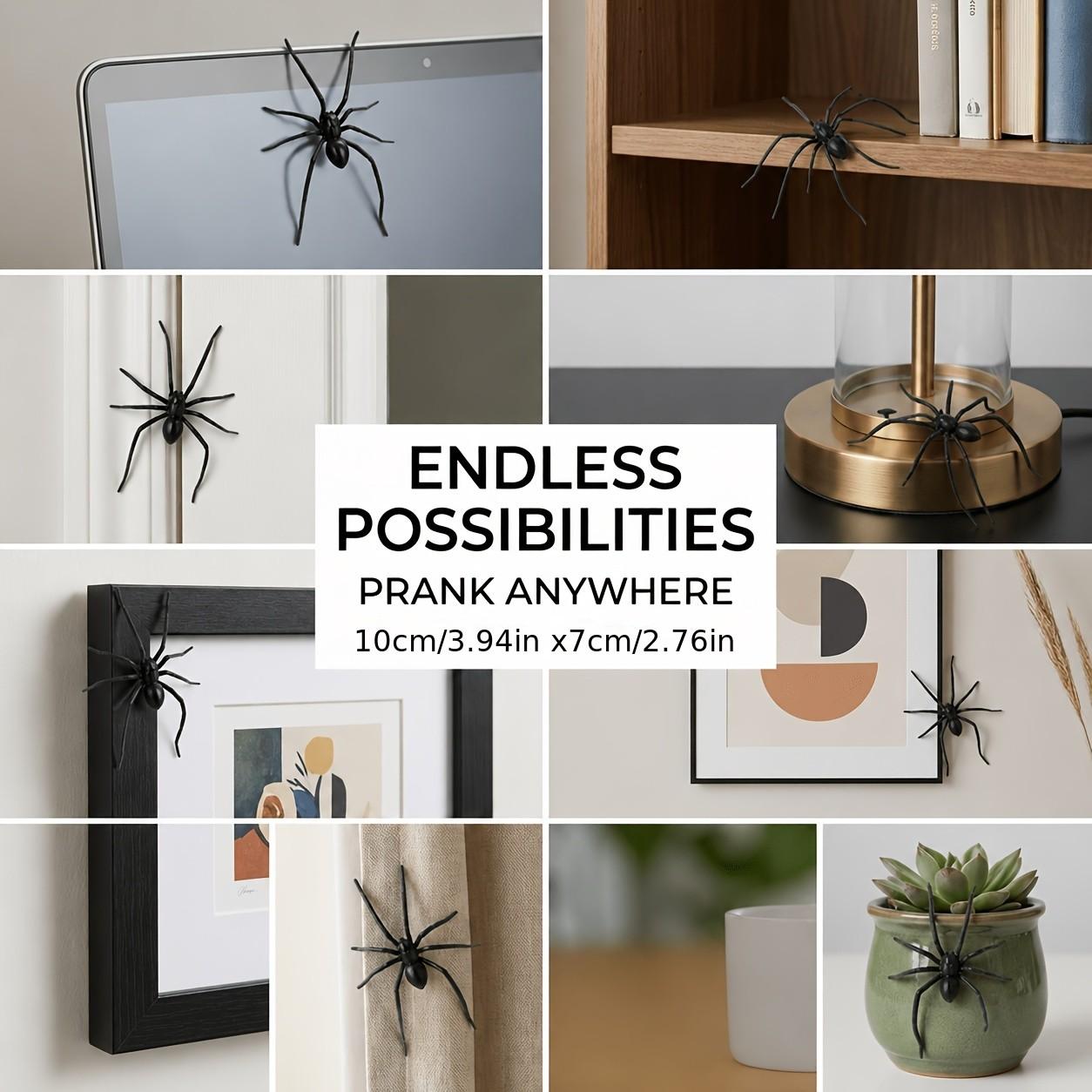 1pc Large Spider Shaped Fridge Magnet, Prank Scary Fun Magnetic Decor Design Suitable for Kitchen Office Whiteboard Storage Cabinet Multi-Scene Arrangement Easy Placement