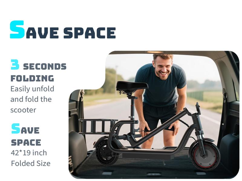 350W Electric Bicycle, LED display, 8.5-inch puncture-resistant tires, top speed 19 mph, range 16/28 miles, equipped with LED lights for portable commuting 350W Electric Bicycle, LED display, 8.5-inch puncture-resistant tires, top speed 19 mph, range 16/28 miles, equipped with LED lights for portable commuting