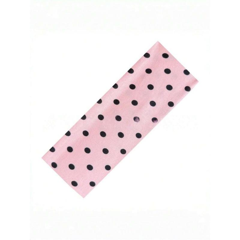 Polka Dot Yoga Training Workout Headband for Women Absorbent Elastic Hairband Fashion Sports Accessories Non-slip Running Headwear Elastic Headbands