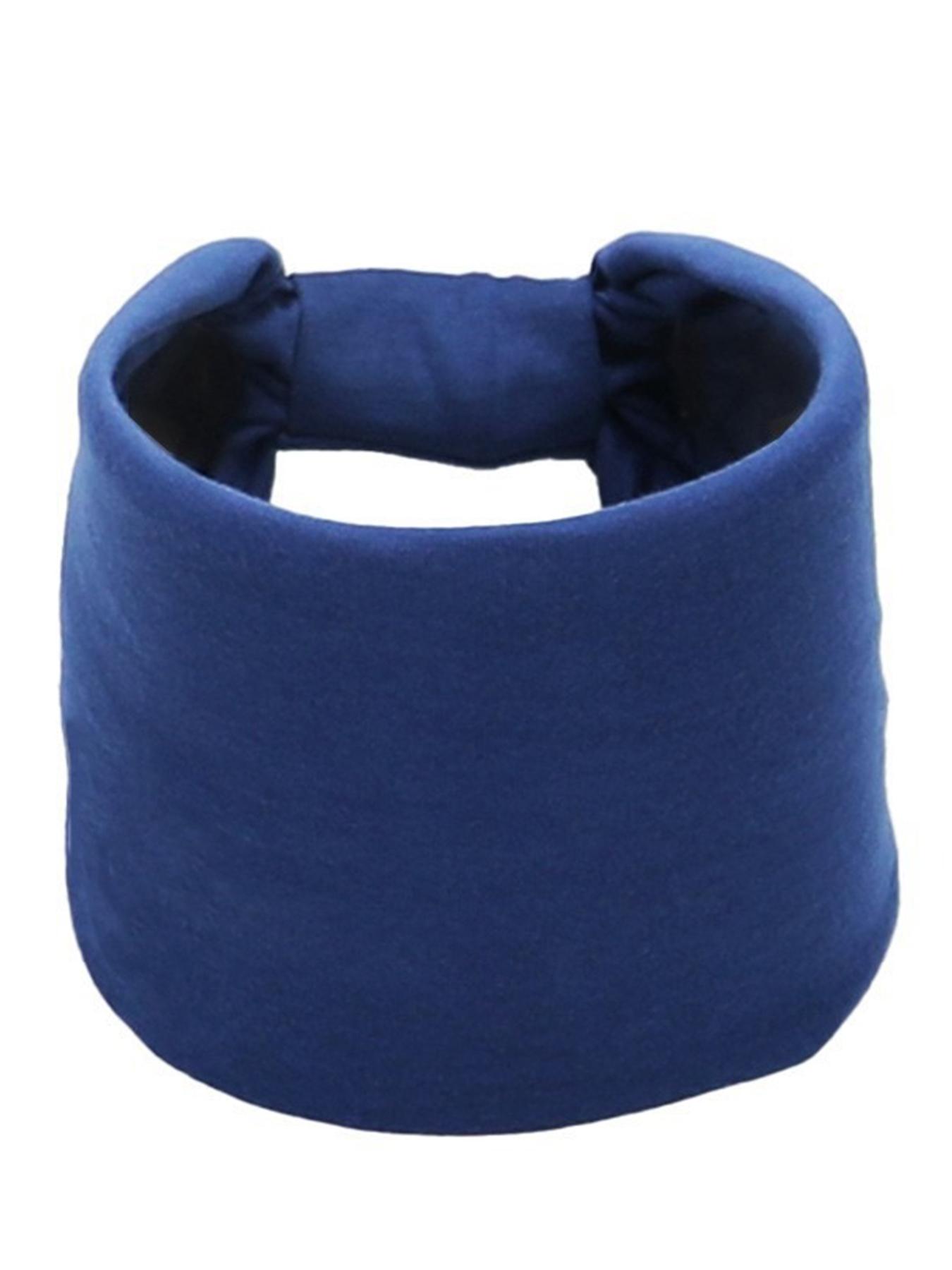 1 PC Fashionable Polyester Cotton Plain Wide Headband, Sporty Sweat-Absorbing Headscarf, All-Season Wear, Comfortable Fabric Material