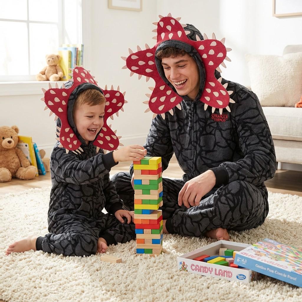 Funny Monster Onesie Pajamas Unisex Hooded Sleepwear, Adult Long Sleeve Homeewear, Casual Loungewear for Men and Women