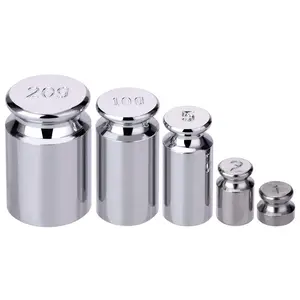 5PCS 1g 2g 5g 10g 20g Chrome Plating Gram Calibration Weight Set Kit for Digital Jewelry Scale Balance Home Tool