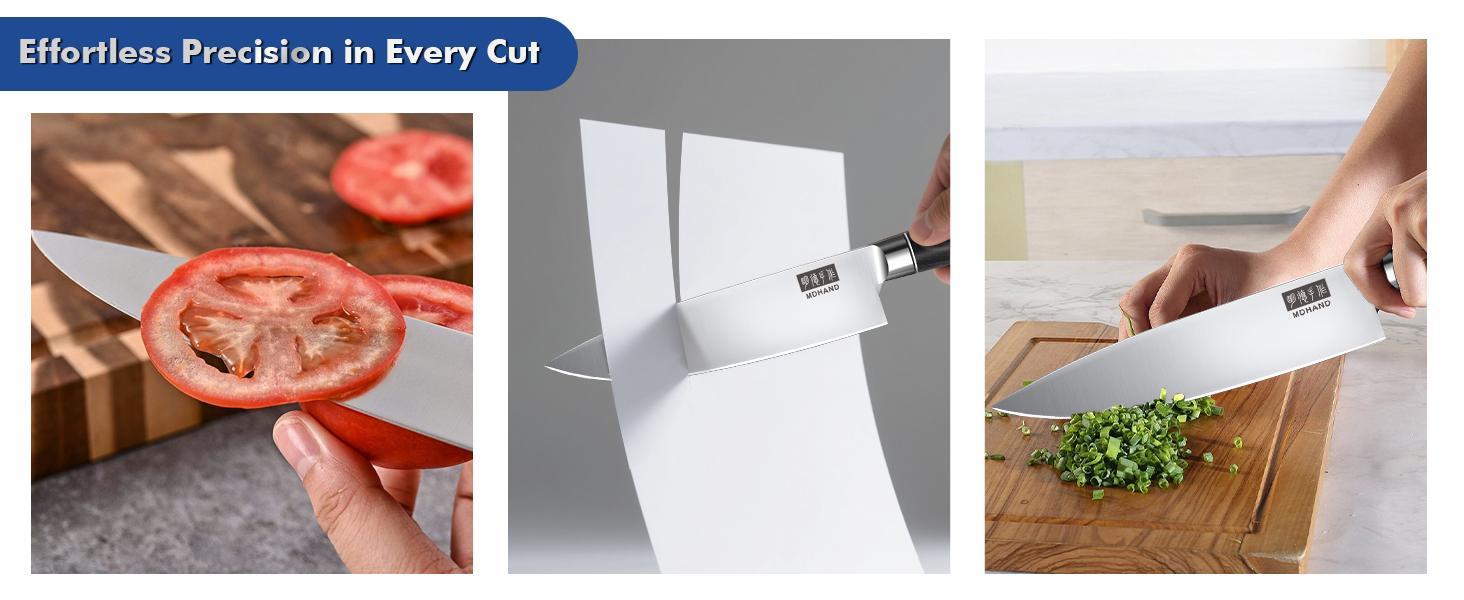 MDHAND Kitchen Knife Set, 7PCS Professional Japanese Knife Set, High Carbon Stainless Steel Chef Knife Set with Black Pakkawood Handle, Professional Ultra Sharp Kitchen Knives for Cooking, Elegant Box, mothersdaygift#Summervibes