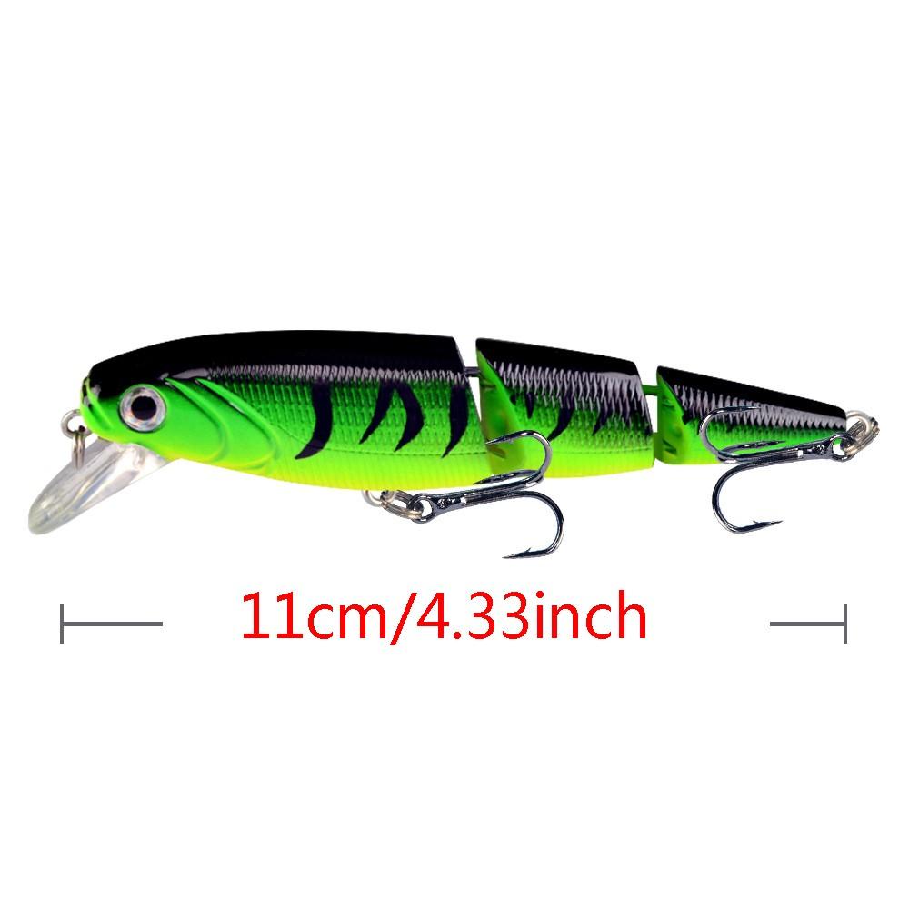 5pcs Multi-Section Minnow Bait 11cm/4.3inch, Sharp Worm Hooks, Ideal for Freshwater Saltwater Fishing, Saltwater Fishing Lures, Catch Large Bass, Perch, Pike!
