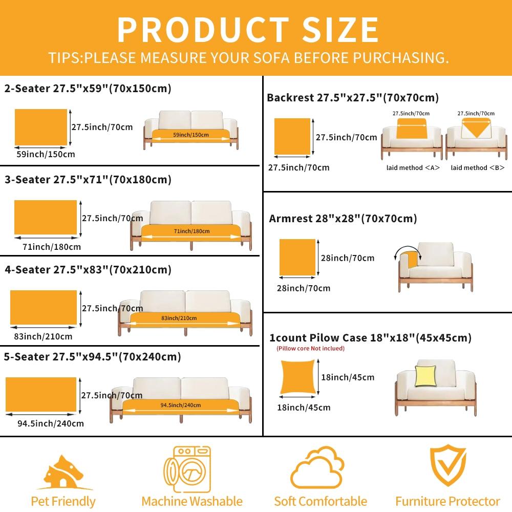 Thick Bohemian Style Quilted Sofa Cover for Autumn Winter, Non-Slip Pet Protection, Fits Two-Seat to Four-Seat Sofas #TOP PICKS