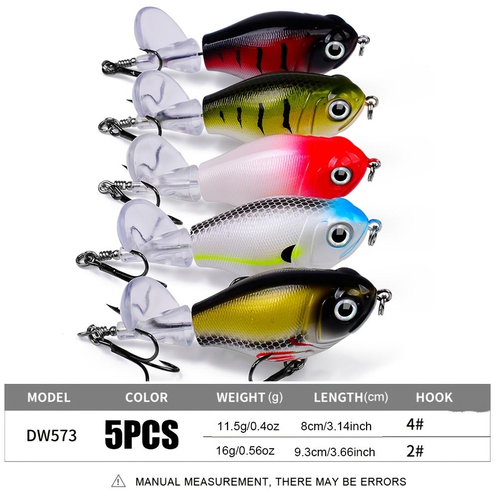 1/5pcs fish bait, propeller lure, surface tractor 11.5g, 16g biomimetic false bait, plastic hard bait, long throw floating pencil, fishing for sea bass, sea bass, shuttle bass, catfish, catfish on the water surface