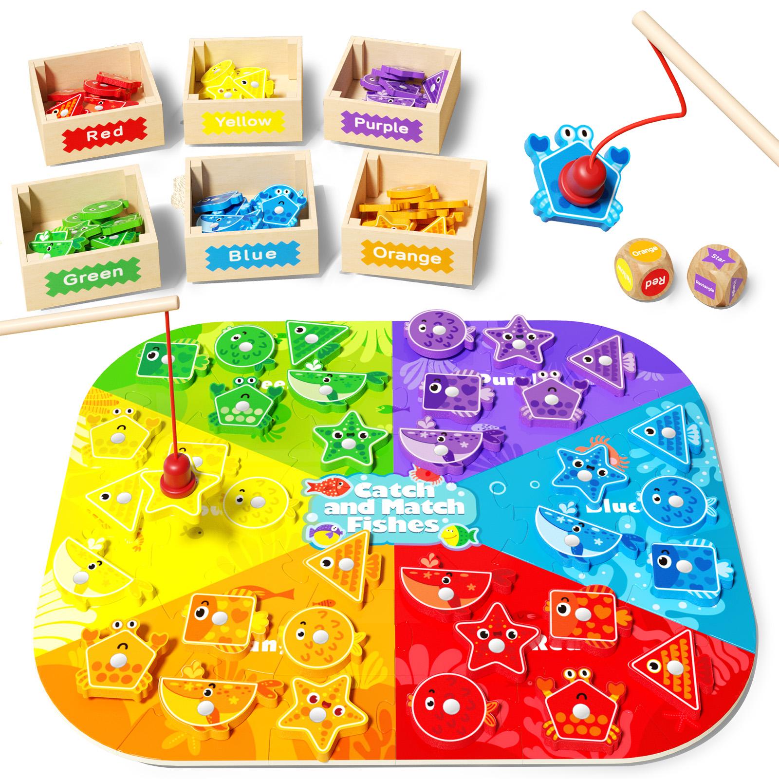 Edutree Color & Shape Sorter Educational Learning Toys with Wooden Box & Puzzle for Boys Girls 3-5, Montessori Toys for Toddlers 1-3, Magnetic Fishing Game for Kids 2-4, Edutree Color & Shape Sorter Educational Learning Toys with Wooden Box & Puzzle for Boys Girls 3-5, Montessori Toys for Toddlers 1-3, Magnetic Fishing Game for Kids 2-4,