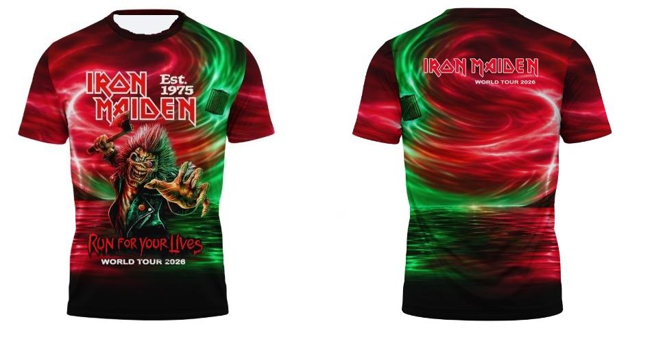 Iron Maiden Themed Fully Printed 3D Rock T-shirt for Men and Women, Fashionable Casual Short Sleeved Top