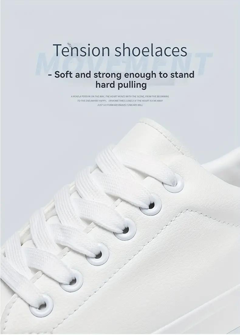 Men's Classic Sneakers, Comfortable Lace-Up Casual Shoes, Sporty Simple Style, Versatile Fashion, Black & White Options Available