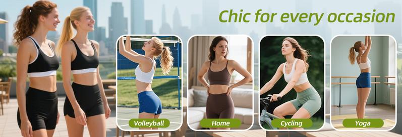 CHRLEISURE 3PCS Women High Waisted Cargo Shorts With Pockets Gym Running Shorts bike Shorts For Women fitness summer