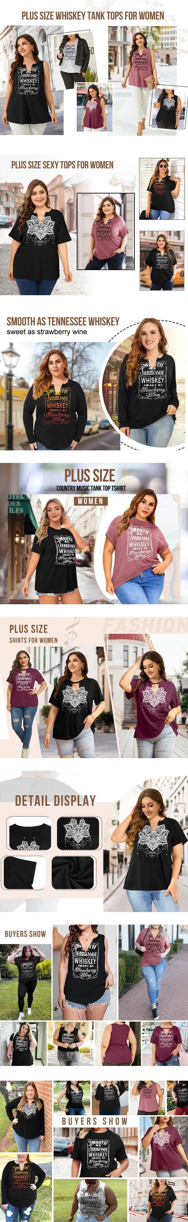 Chulianyouhuo 2026 Plus Size Smooth As Tennessee Whiskey Shirt Women Ring Hole Sleeveless Sexy V-Neck Country Music Rainbow Tank Top Tshirt Summer Womenswear Tee Streetwear