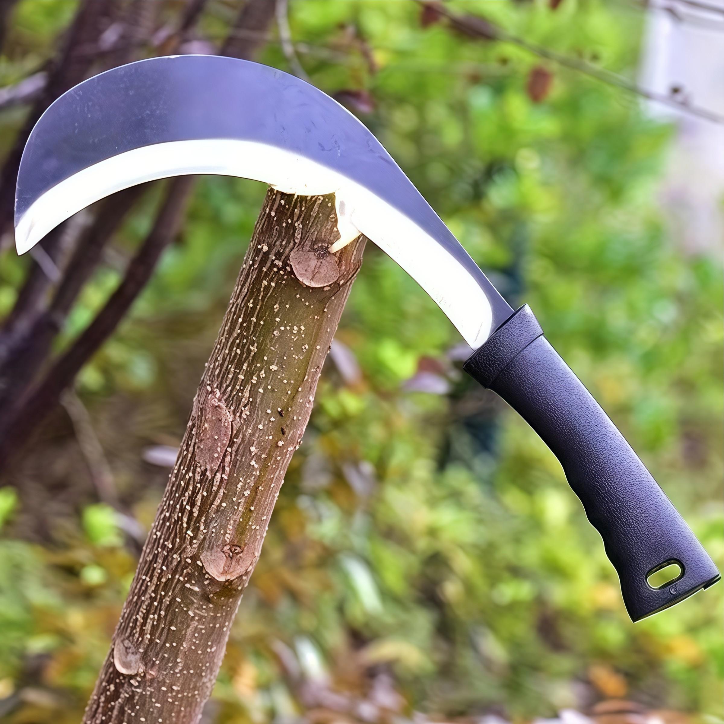 Curved Scythe for Grass Cutting, Vegetable Harvesting, Pruning Branches, Garden Tool, Durable and Efficient, Ideal for Farming and Gardening