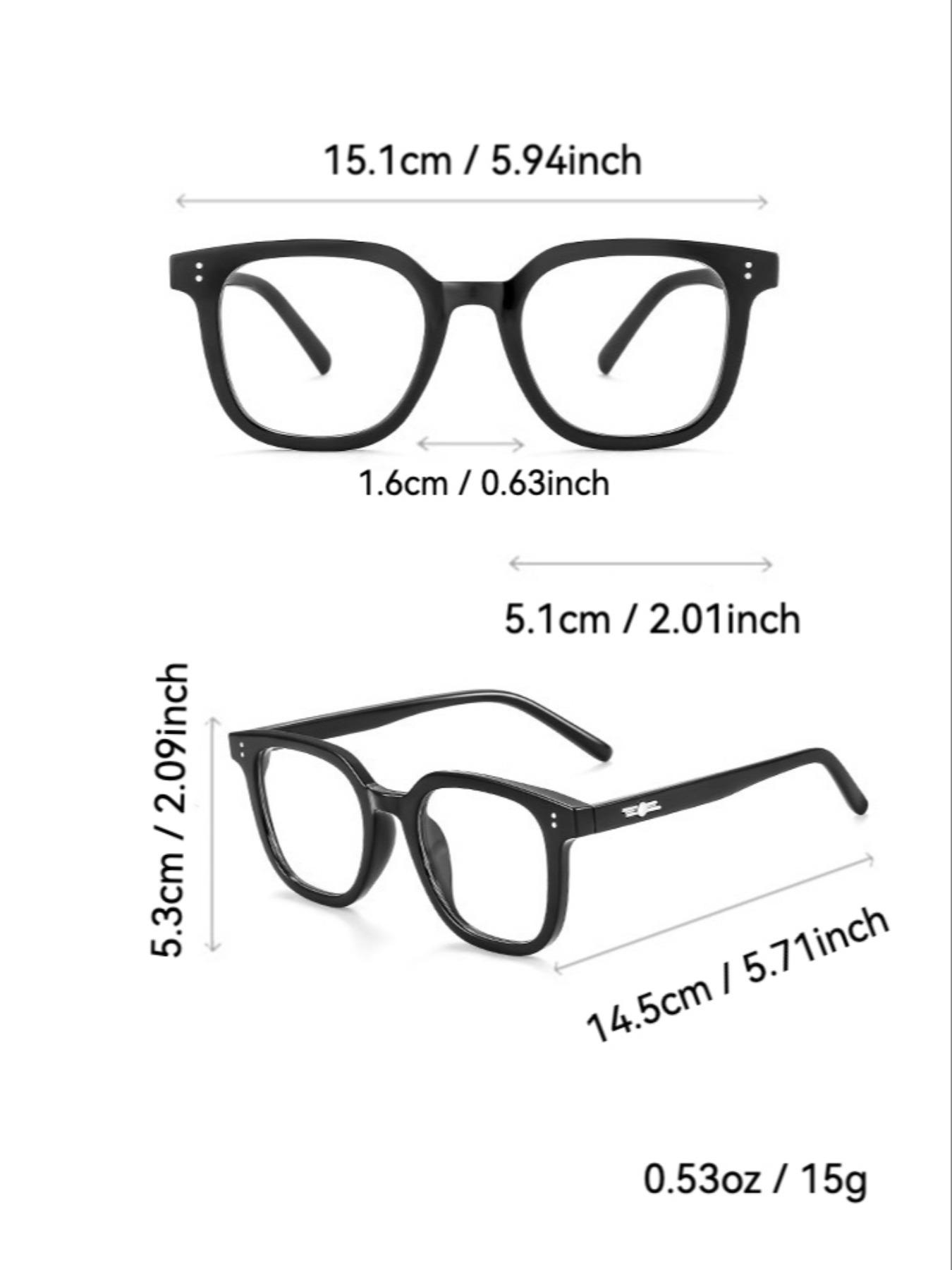 Anti-Blue Light Glasses Tr90 Frame, Trendy Casual Frames, Rectangular or Round Design, Lightweight Comfortable UV Protection for Computer TV Phone Gaming Square Frames Eyeglass
