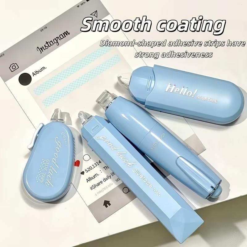 4-Pack High Adhesive Double-Sided Tape, Strong Point Stick Glue for Scrapbooks, Office Art, Gift Wrapping, Album Filling