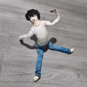 Anime Death Note L·Lawliet Cosplay Doll Plush Stuffed Dolls Iron Wire Joint Flexible Fashion Room Decoration Halloween Gifts