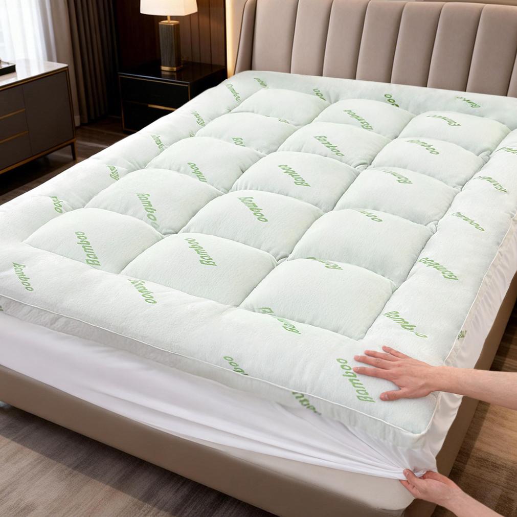 Extra Thick Mattress topper  8-21 Inch Deep Pockets Soft on Skin, Breathable Polyester Machine Washable and Comfortable Cooling Mattress Pad top