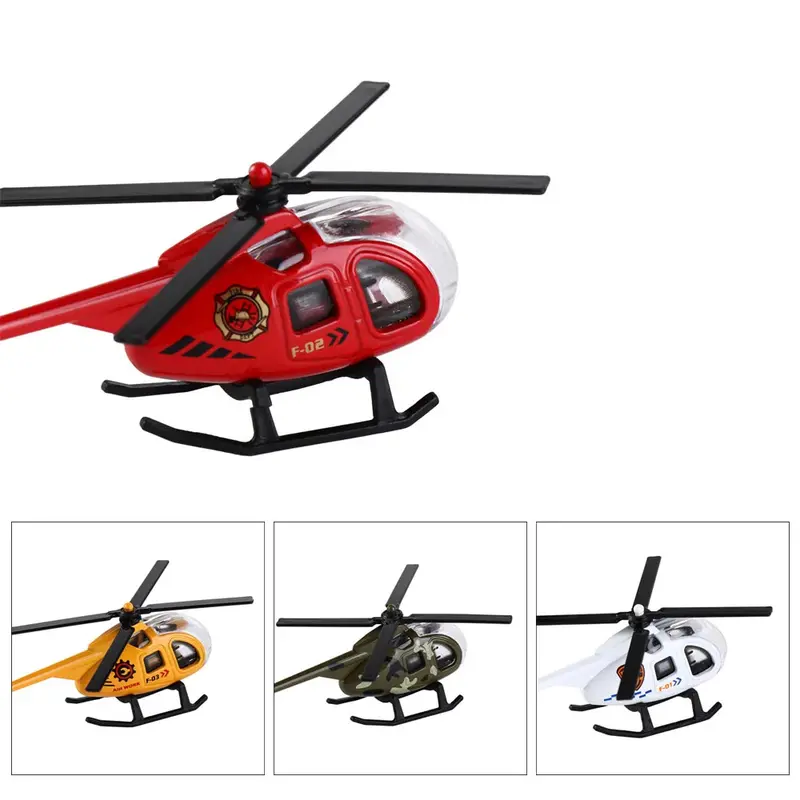 Alloy Metal Helicopter Model Toy - 1Pcs 8.7x3.6x2.6cm 100% Brand New Simulation Flying Toy with Sound and Light, No Remote, No Battery Needed, Unisex Kids Gift for Ages 5+, Helicopter Model Toys