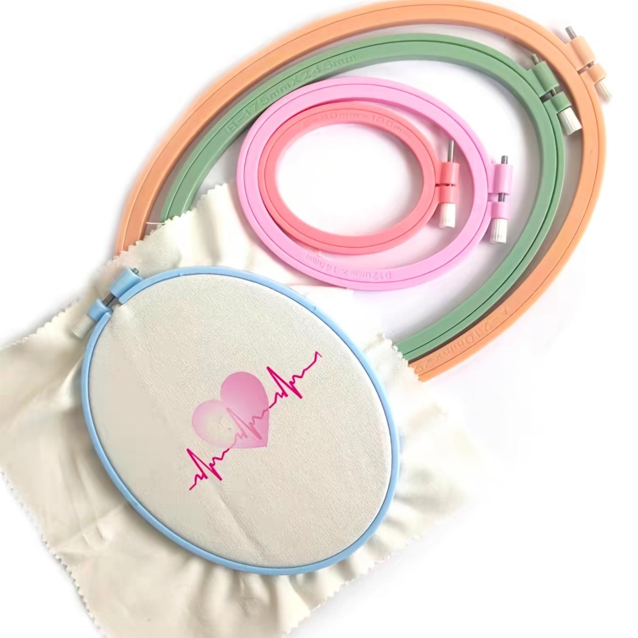 New Colorful Elliptical Embroidery Tent, 5 Sizes Available, Multi-Color Options, Handmade Embroidered Tent, Perfect for DIY Projects