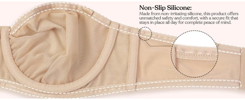 HSIA Bella Women's Convertible Strapless Minimizer Bandeau Bra Underwire Unlined for Large Bust HSIA Bella Women's Convertible Strapless Minimizer Bandeau Bra Underwire Unlined for Large Bust