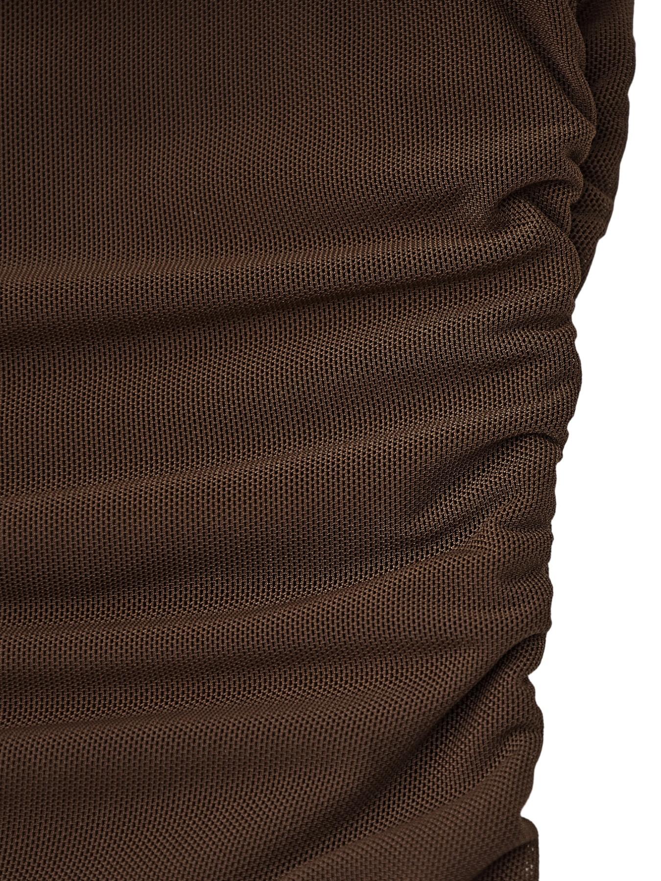 Women's Mesh Sexy Ruched Drawstring Bodycon Boat Neck Mini Dress, Sleeveless Pleated Hem, Club Party Short Gown, Slim-Fitting Fashion