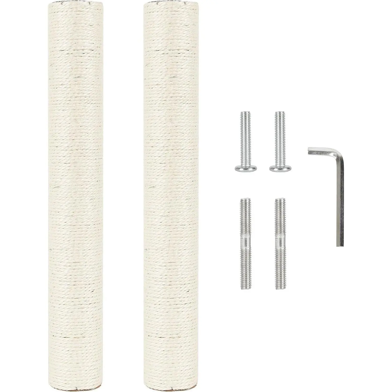 2.9in 7.4cm Diameter Cat Tree Scratching Post Replacement Sisal Pole Parts (M8, 50cm/19.7in)
