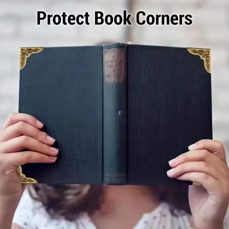 200PCS Metal Book Corner Scrapbook Photo Album Corner Protectors DIY Menu Vintage Corners Card File Folder Craft Supply Decor