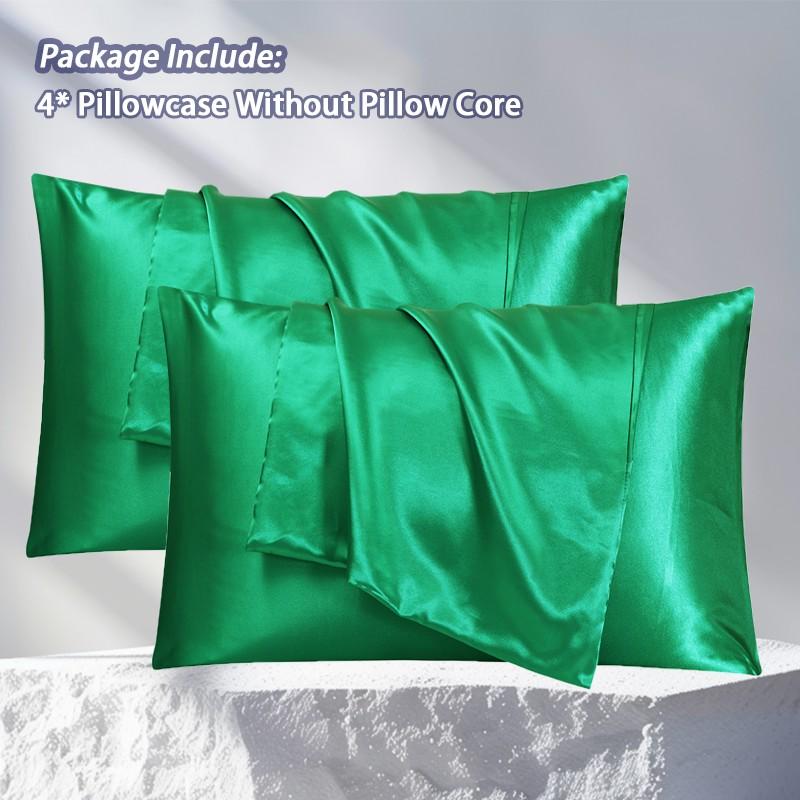 Luxury Satin Pillowcase for Hair & Skin, Cooling Silky Smooth Pillow Cover, Wrinkle-Free & Breathable, All-Season Comfort for Better Sleep, Bedroom & Travel Essentials, Great Gift for Women Men Teens