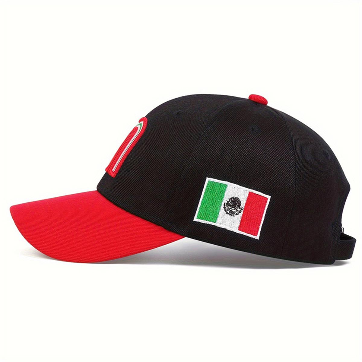 Mexico Baseball, Fitted Cap Adjustable Hat, Letter Embroidery Sun Protection Sports Hat