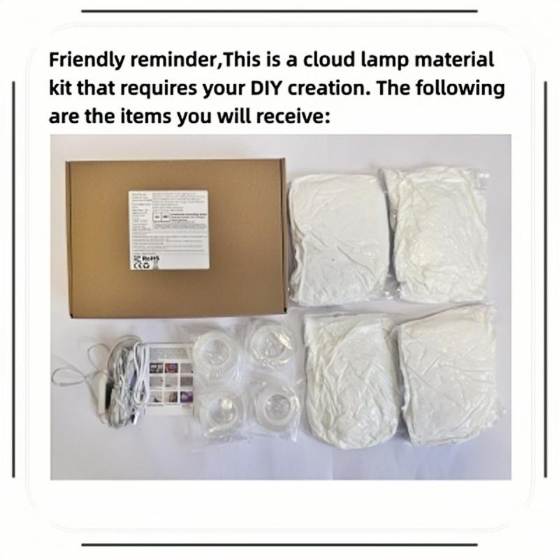 Thunder Cloud LED Light,Lightning Cloud Colorful Atmosphere Night Light,DlY Creative Cloud Lights Gaming Room Garage Club Bar dj Party Light, Light Decor- Light string length 26.25 feet (314.96inches)