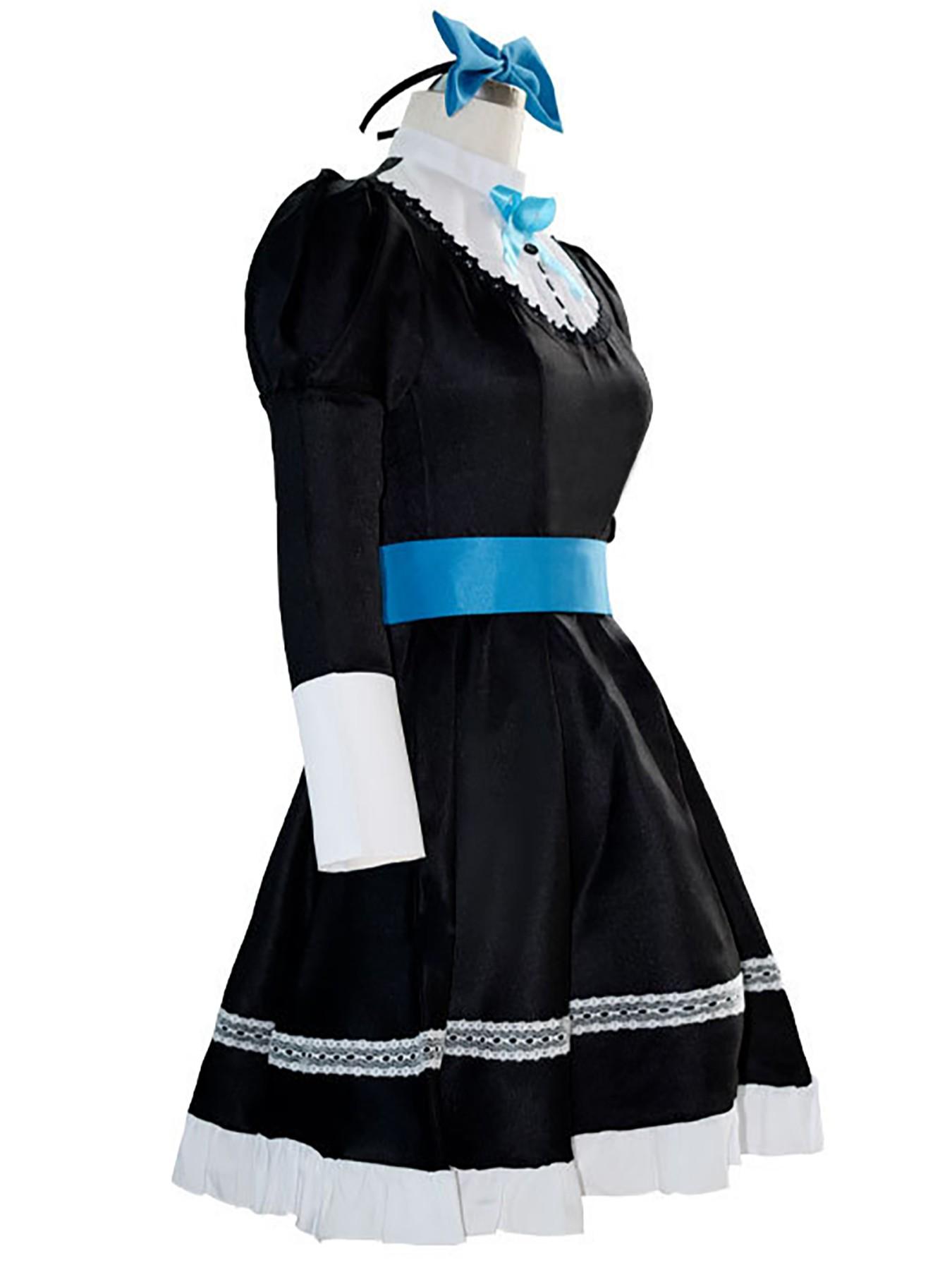 Anime Panty & Stocking with Garterbelt Younger Sister Anarchy Stocking Cosplay Costume Gothic Maid Lolita Dress Long Socks