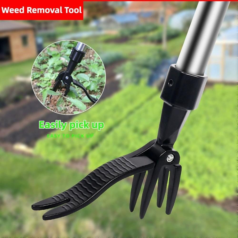 Standing Weed Puller Tool, Ergonomic Grass Removal Scoop, Stainless Steel Clamp, Ideal for Yard Maintenance, Suitable for Elderly, Garden Cleaning Tools, Weeder Puller Tool