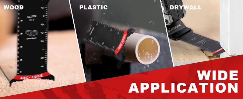 1-1/4" Extra Long Reach Curved Japanese Tooth Curved Arc Edge Oscillating Multi-Tool Blade 20 count for Clean Cuts in Wood and Plastic, FathersDayGift