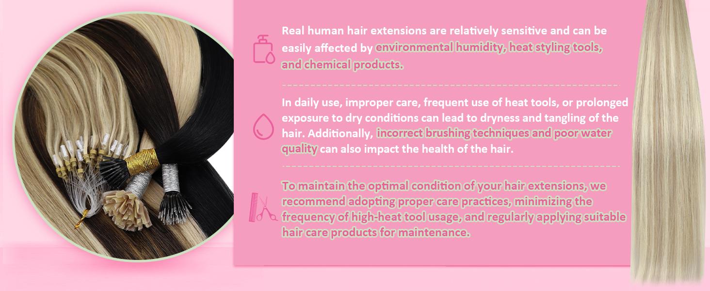 YoungSee Nano Beads Hair Extensions Human Hair Silky Hair Extensions for Women Nano Link to Change Your Look #TikTokShopBlackFriday SpringStatements