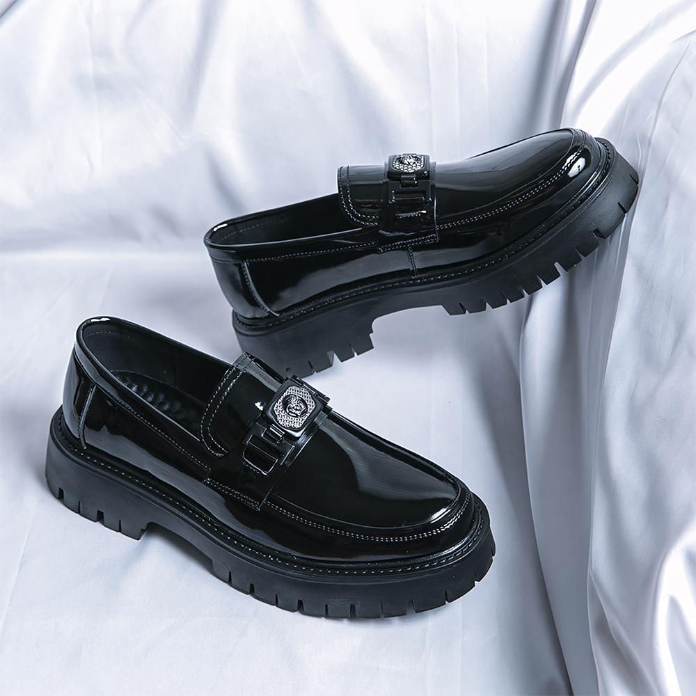 Men's Fashionable Casual Tassel Decor PU Leather Slipon Shoes Loafers Simple Design Elegant Plain Round Toe Loafers Business Style Temperament Flats for Daily Wear Tassel Shoes Gorgeous Appearance Spring Gift for Him Black Footwear Boy Women