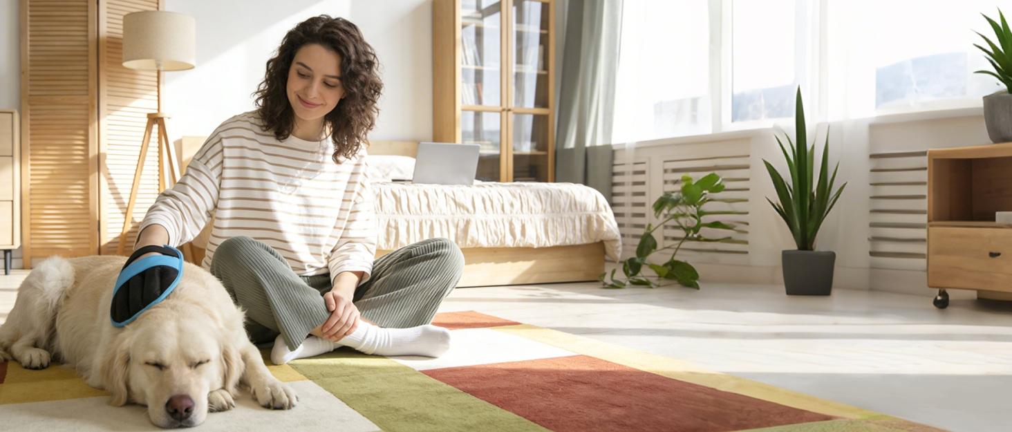 Pet Hair Removal Gloves, Static Magic Brush for Dogs and Cats, Reusable Pet Hair Remover for Furniture, Clothes, Carpets, Car Seats