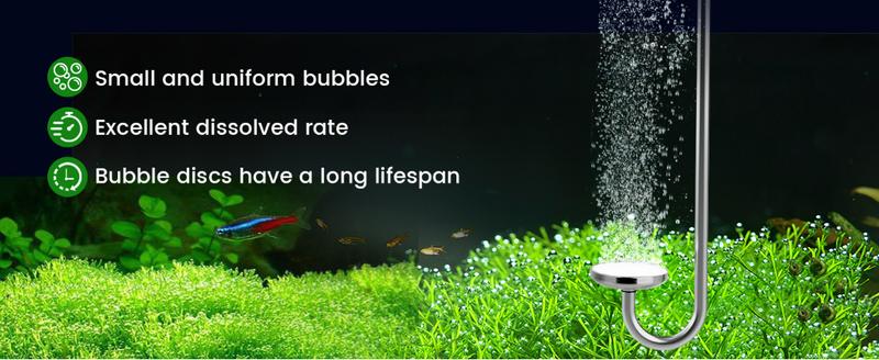 Stainless Steel CO2 Difusser Atomizer Used for Aquarium Plants，Water Grass Tank,Fine and Uniform Bubbles, Durable and Not Easy to Rust