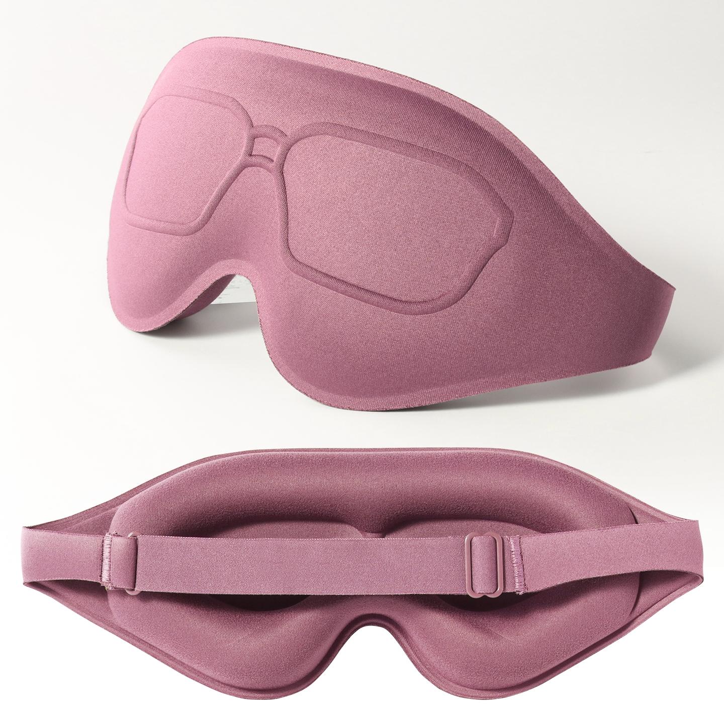 Upgraded Side Sleeper Sleep Mask, Full 3D Cup Design Zero Pressure, Breathable Fabric, Ideal for Travel, Naps, Shift Work, Unisex