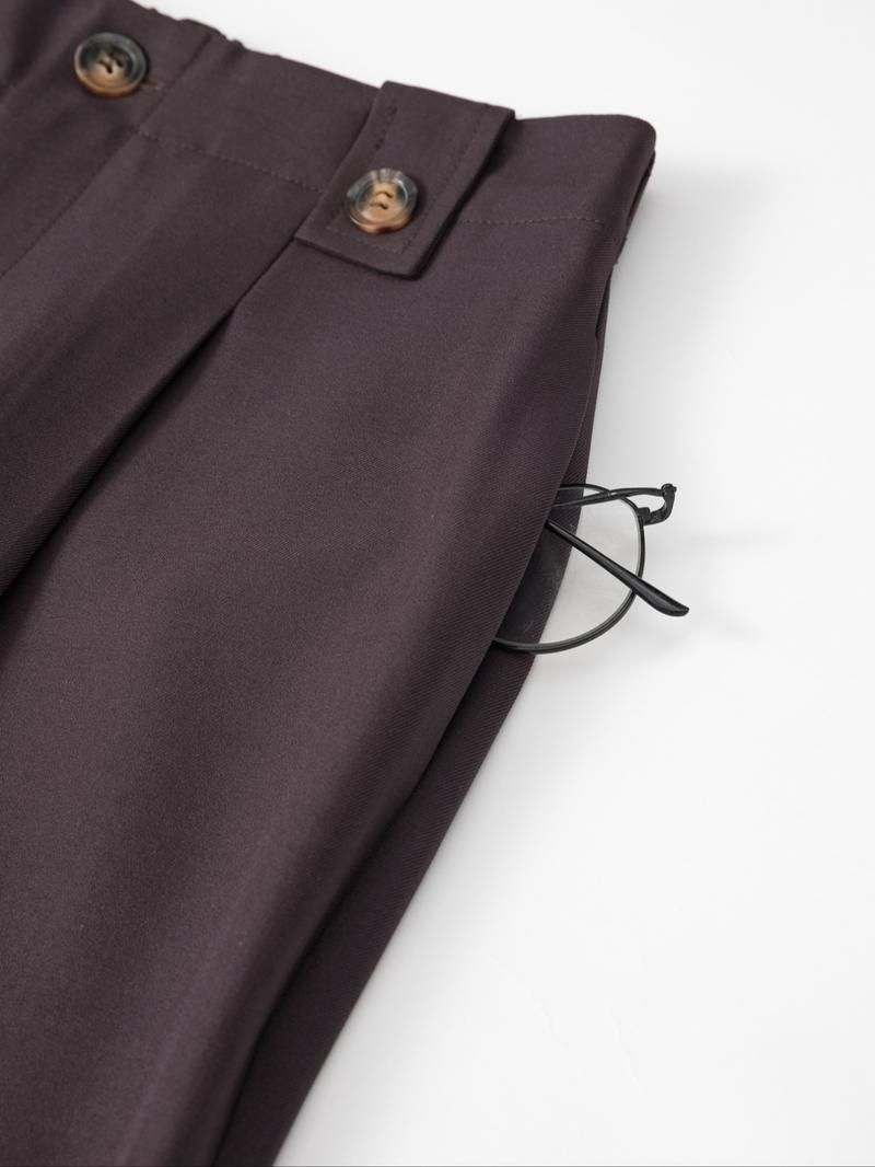 Women's High Waist Elastic Wide Leg Business Casual Pants, All-Season Long Trousers, Comfortable and Stylish Office Wear