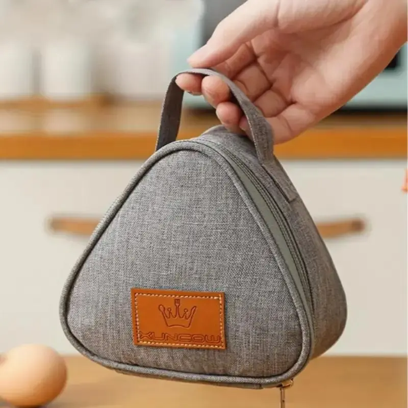 Mini Insulated Lunch Bag, Unique Triangular Design, Compact and Lightweight, Ideal for School, Work, Outdoor Activities, Sandwiches, Fruits, Snacks