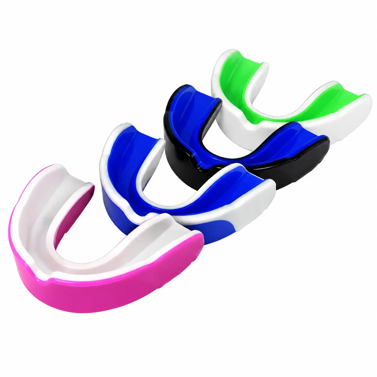 4-Pack Premium Sports Mouthguards with Shock-Absorbing Dual-Layer Design for Boxing, Muay Thai, Taekwondo, MMA, Basketball, and Flag Football – Custom-Fit, BPA-Free, Breathable & Comfortable Protection for Teens and Adults