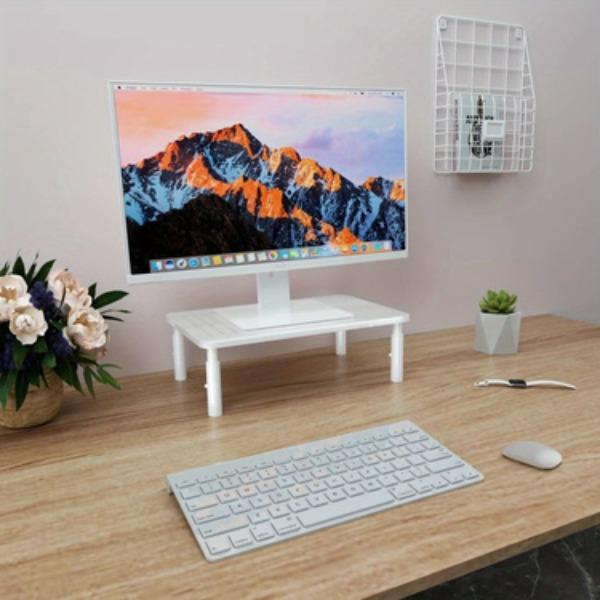 Adjustable Monitor Stand Riser | Fix Neck & Back Pain from Bad Posture! Ergonomic Height Adjustable Desk Riser for Laptops & Monitors