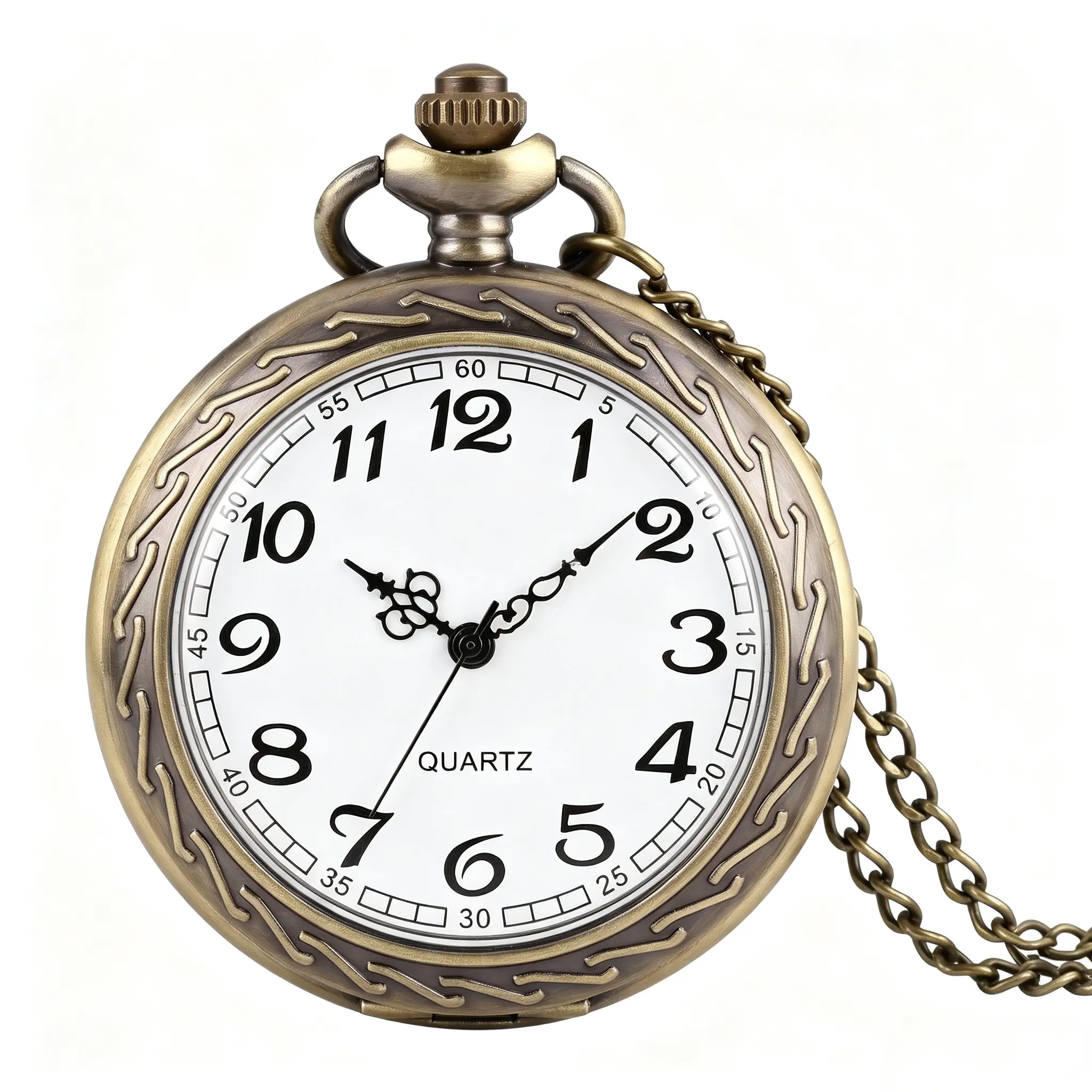 Men's Vintage Eagle Motif Pocket Watch - Engraved Round Dial, Quartz Movement, Alloy Case, Retro Look Everyday Essential Gift, Engraved Dial