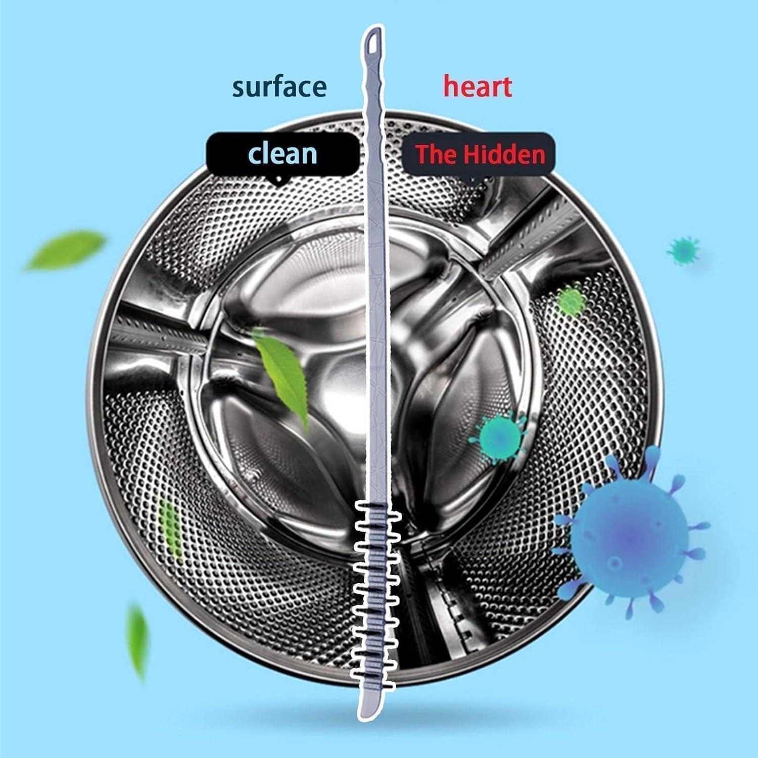 Drum Washing Machine Cleaning Brush, Slot Cleaning Brush, New no-Remove Washing Machine Cleaning Brush, Portable for Washing Machine and a Variety of Flat Slot Cleaning Brushes