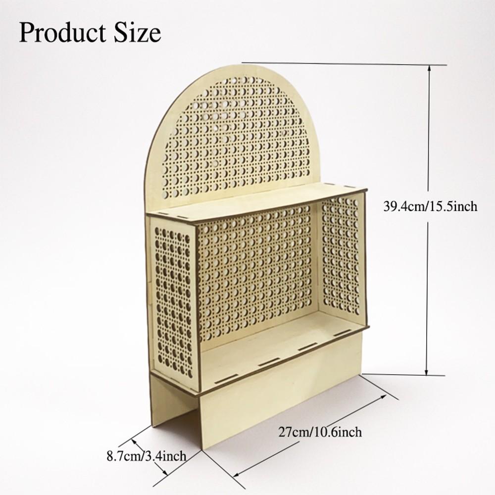 Arched Round Wooden Decorative Storage Rack, Multi-Layer Organizer for Desktop, Window Shelf, Balcony, Succulents, Aromatherapy, Cosmetics, Decor