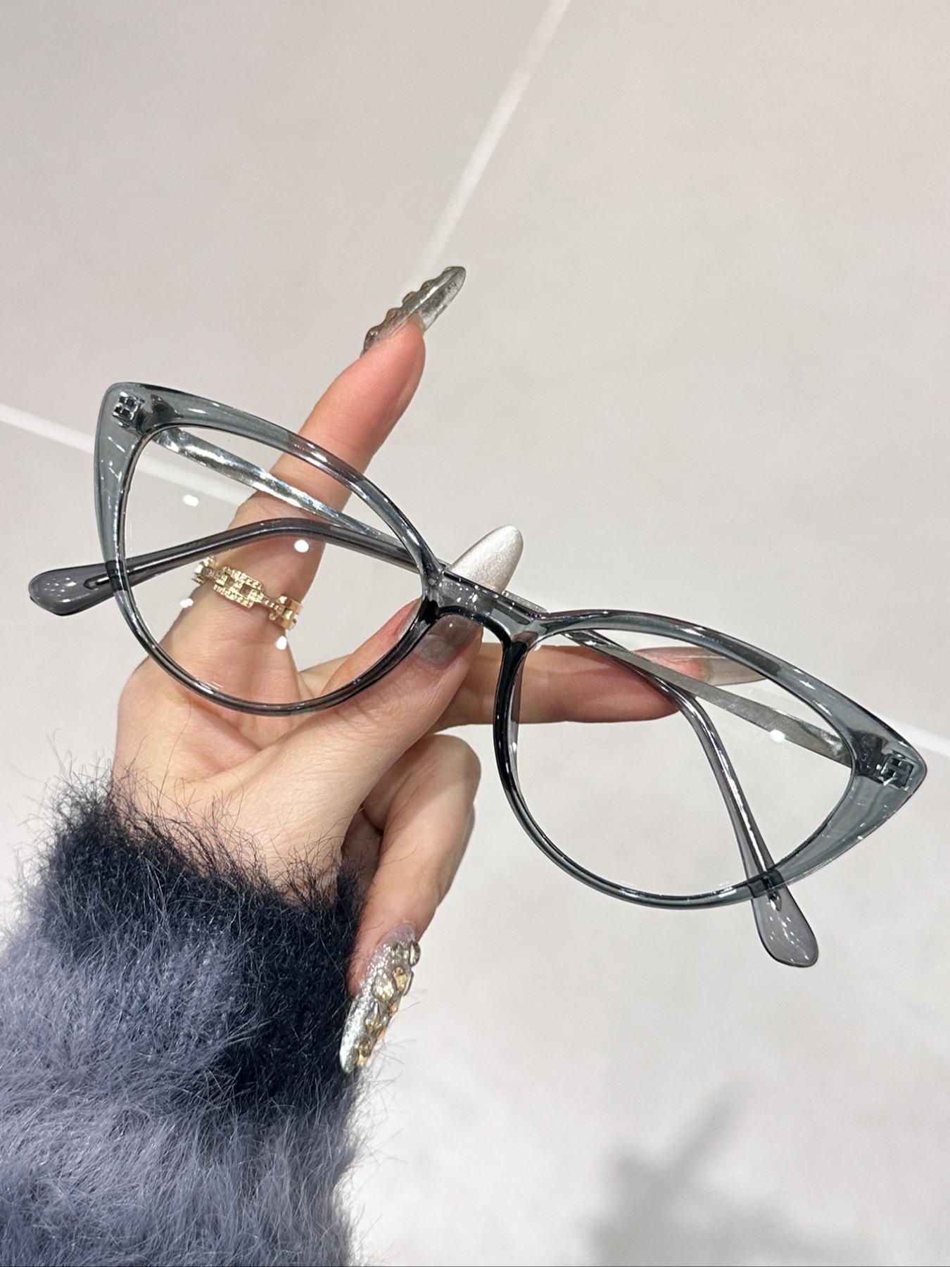 Elegant Cat Eye Small Frame Glasses for Women, Daily Wear, Office Commute, Business Casual, Style, Flat Lenses, Fashionable Frames Glasses