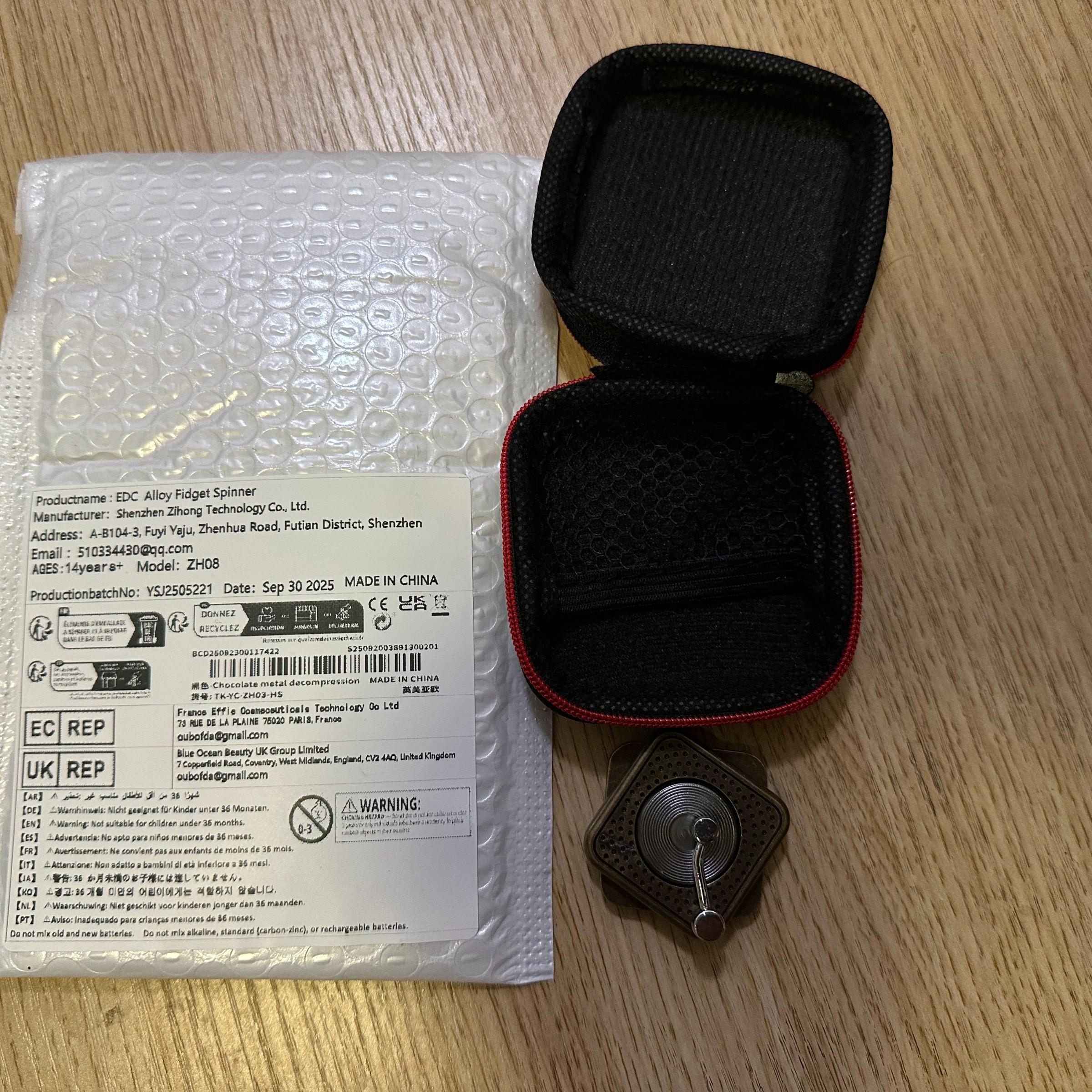 Alloy Finger Spinner Stress Relief Toy, Unique Fidget Spinner for Relaxation, Fashionable Pressure Relief Tool, Best Birthday Gift for Men Adults