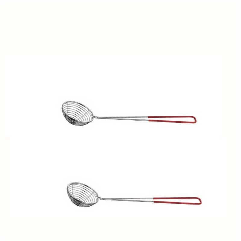 Small Stainless Steel Filter Spoon Set, Small Wire Separator Strainer with Handle, Handle Kitchen Utensils, 2 Piece