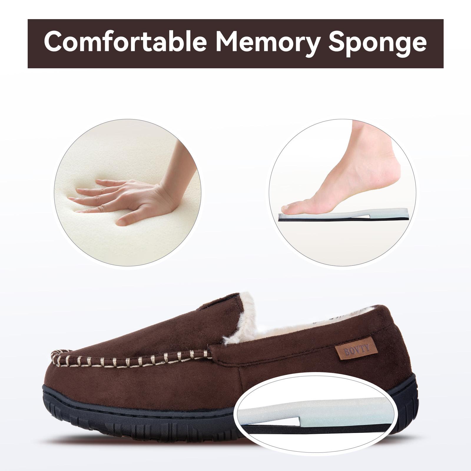 Men's Clog Slippers for Indoor or Outdoor Use Memory Foam Breathable Wide Width Fit Black Holiday Gift for Men Christmas Footwear Shoe Walking Shoes Foot Clogs Suede Clog