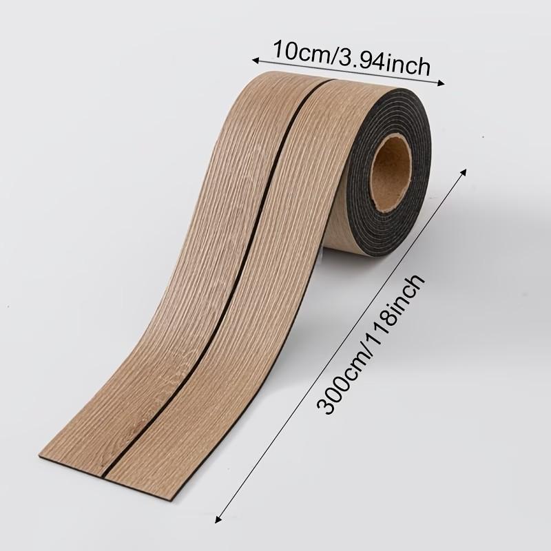 Self-Adhesive Baseboard Molding Trim Strip, Wood Grain Design, Easy Peel & Stick Floor Transition Strips for Walls, Doors, Ceilings, Floors
